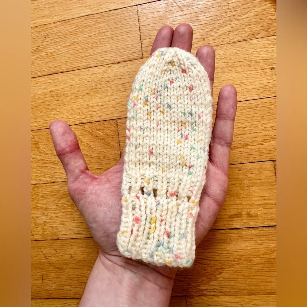 Sweet Hand-Knit Newborn Mittens